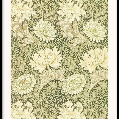 Walljar - William Morris - Chrysantheme - Poster mit Rahmen / 50 x 70 cm