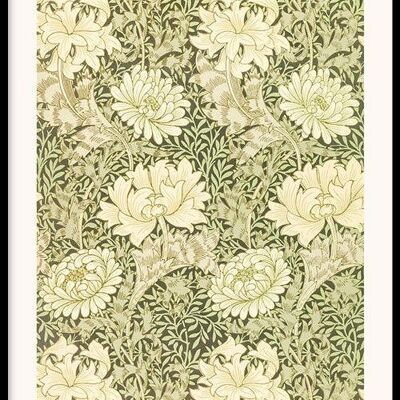 Walljar - William Morris - Chrysanthème - Affiche avec cadre / 50 x 70 cm
