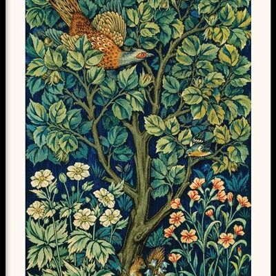 Walljar - William Morris - Cock Pheasant - Poster met lijst / 60 x 90 cm