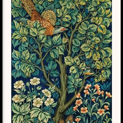 Walljar - William Morris - Cock Pheasant - Affiche avec cadre / 60 x 90 cm