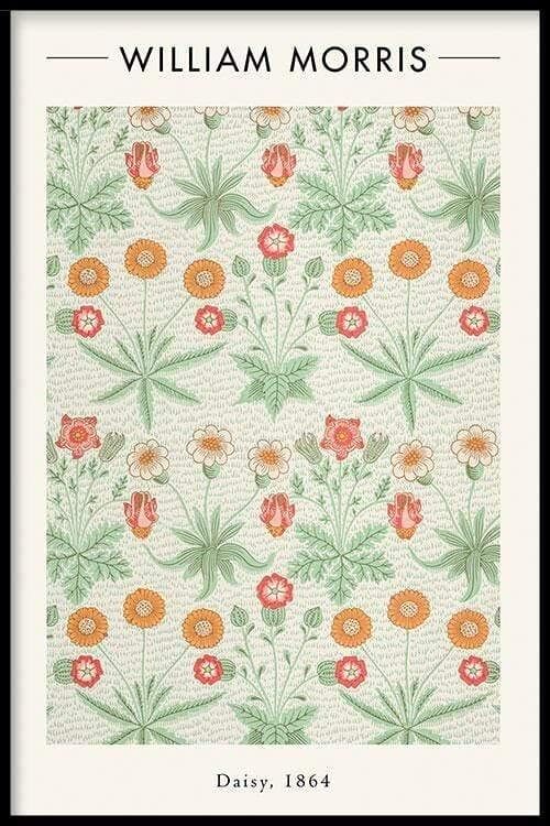 Walljar - William Morris - Daisy - Poster met lijst / 40 x 60 cm