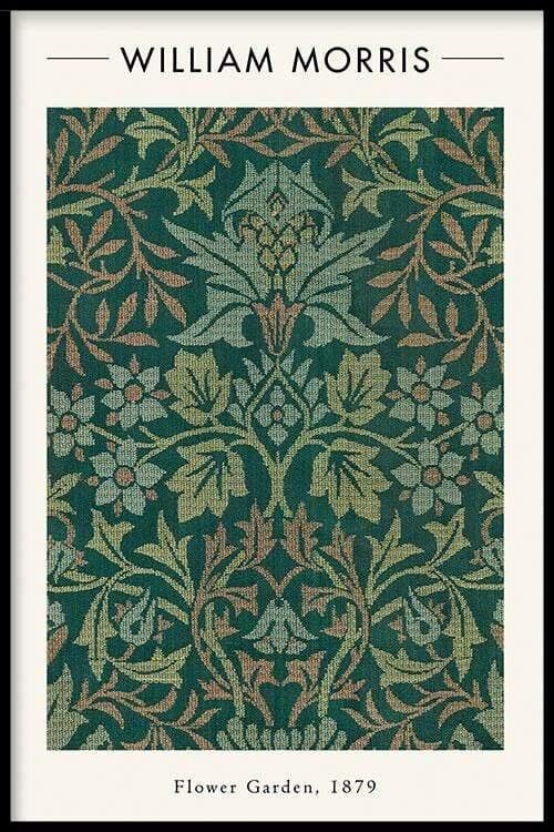 Walljar - William Morris - Flower Garden - Poster con cornice / 40 x 60 cm