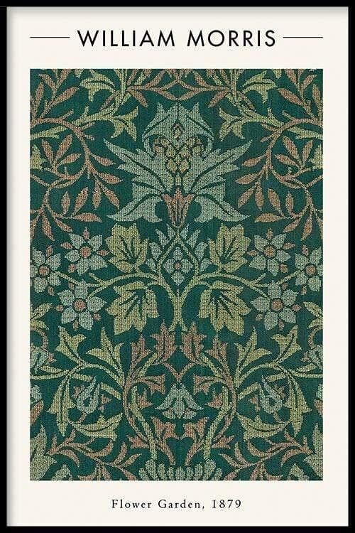 Walljar - William Morris - Flower Garden - Poster met lijst / 40 x 60 cm