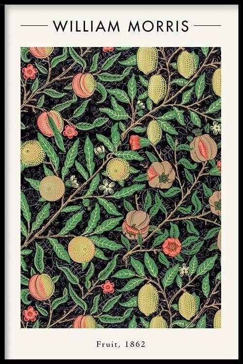 Walljar - William Morris - Fruit - Poster met lijst / 40 x 60 cm