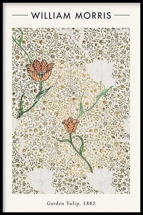 Walljar - William Morris - Garden Tulip - Poster met lijst / 40 x 60 cm