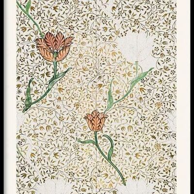 Walljar - William Morris - Garden Tulip - Poster con cornice / 40 x 60 cm