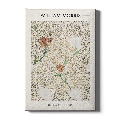 Walljar - William Morris - Garden Tulip - Canvas / 50 x 70 cm