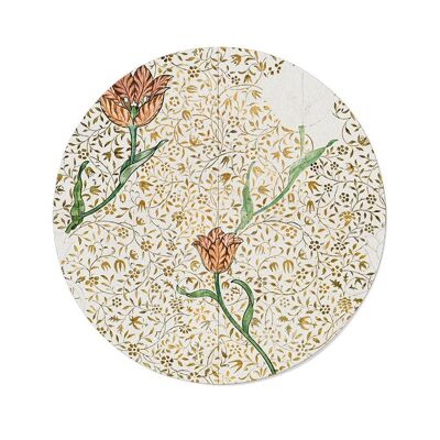 Walljar - William Morris - Tulipano da giardino - Dibond / 40 x 40 cm