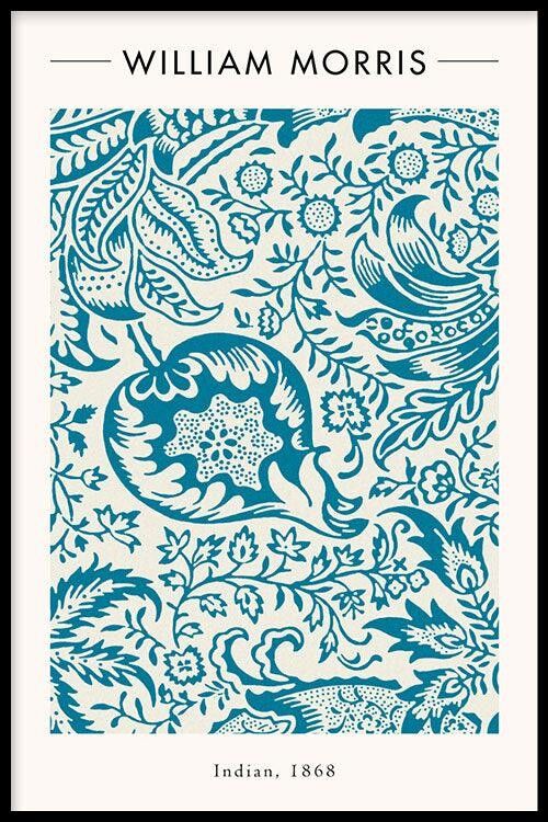 Walljar - William Morris - Indianer - Poster mit Rahmen / 50 x 70 cm