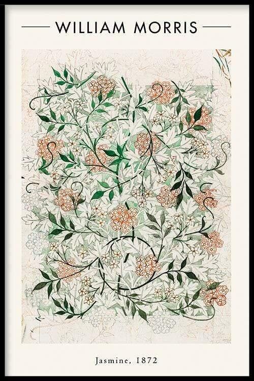 Walljar - William Morris - Jasmine - Poster met lijst / 40 x 60 cm