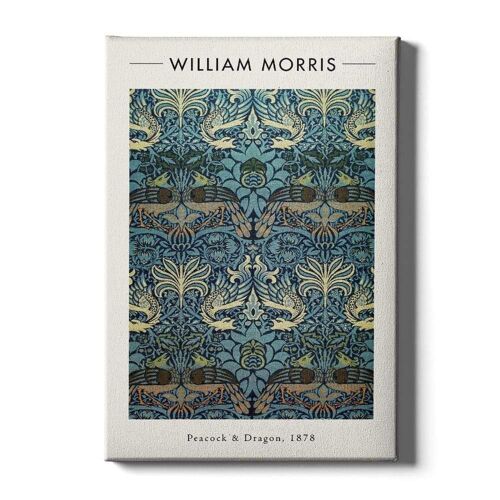 Walljar - William Morris - Peacock and Dragon - Canvas / 50 x 70 cm