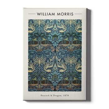 Walljar - William Morris - Paon et Dragon - Toile / 50 x 70 cm 1