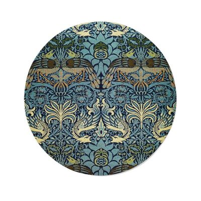 Walljar - William Morris - Pavo Real y Dragón - Dibond / 40 x 40 cm