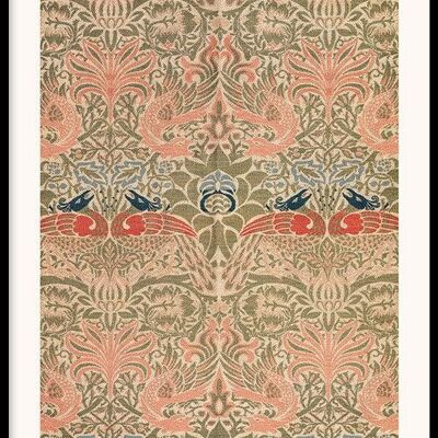 Walljar - William Morris - Peacock and Dragon II - Poster with frame / 60 x 90 cm