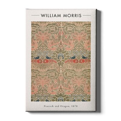 Walljar - William Morris - Pfau und Drache II - Leinwand / 40 x 60 cm