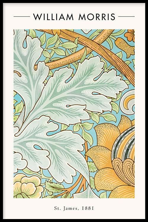 Walljar - William Morris - St. James - Poster mit Rahmen / 60 x 90 cm