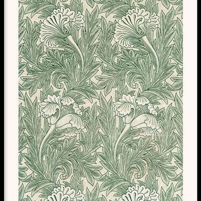 Walljar - William Morris - Tulip - Poster mit Rahmen / 50 x 70 cm