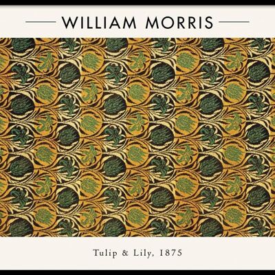 Walljar - William Morris - Tulpe und Lilie - Poster mit Rahmen / 40 x 60 cm