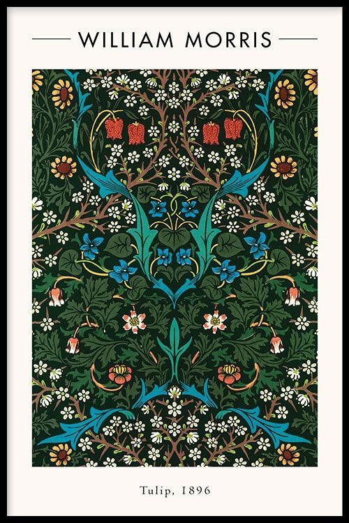 Walljar - William Morris - Tulip II - Poster met lijst / 60 x 90 cm