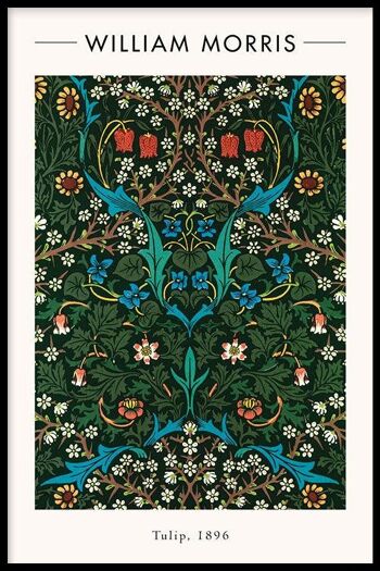 Walljar - William Morris - Tulip II - Affiche avec cadre / 60 x 90 cm 1