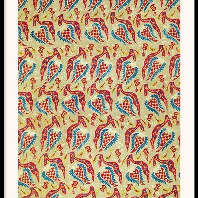 Walljar - William Morris - Turkish Bed Cover - Poster with frame / 60 x 90 cm