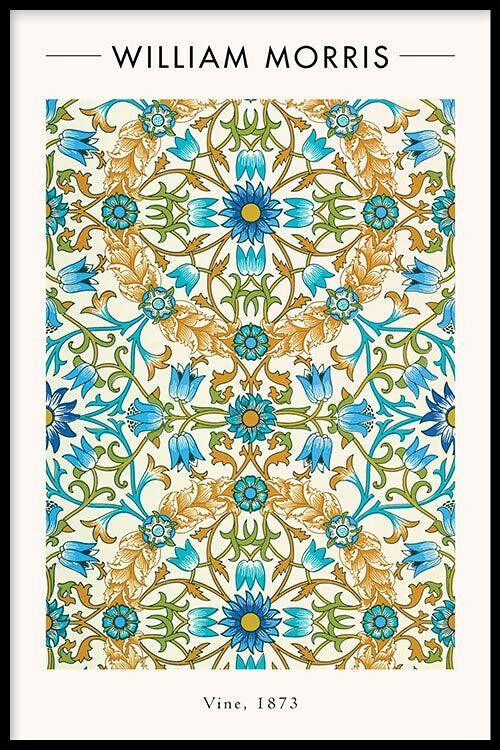 Walljar - William Morris - Vine - Poster met lijst / 50 x 70 cm