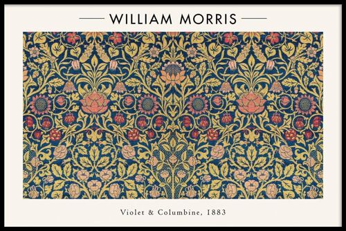 Walljar - William Morris - Violet and Columbine - Poster met lijst / 40 x 60 cm