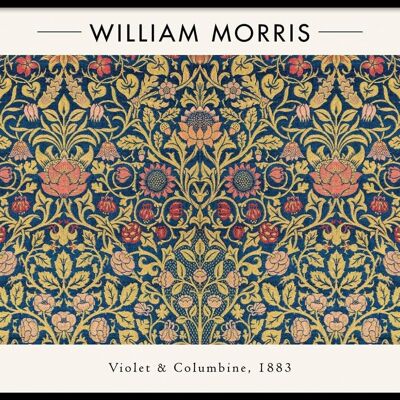 Walljar - William Morris - Violet and Columbine - Poster con cornice / 40 x 60 cm