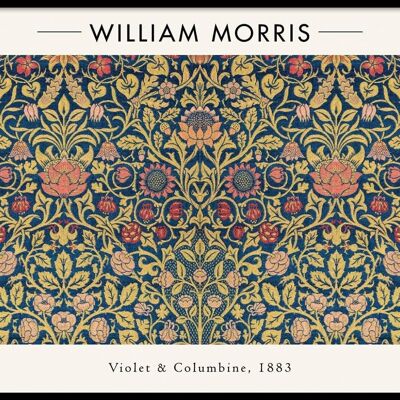 Walljar - William Morris - Violet and Columbine - Poster with frame / 40 x 60 cm