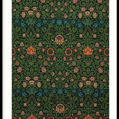 Walljar - William Morris - Violet and Columbine II - Poster with Frame / 40 x 60
