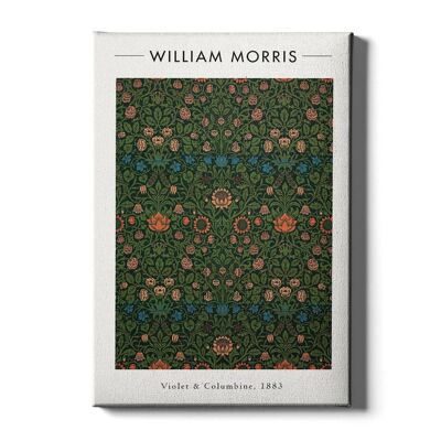 Walljar - William Morris - Veilchen und Akelei II - Leinwand / 50 x 70 cm