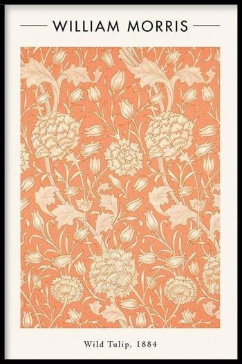 Walljar - William Morris - Tulipe sauvage - Affiche avec cadre / 50 x 70 cm 1