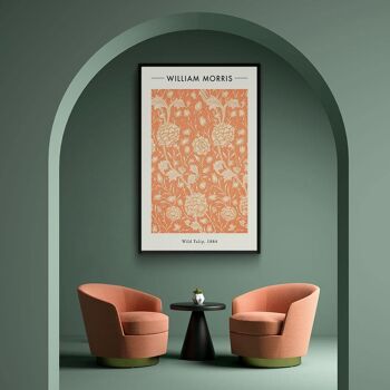 Walljar - William Morris - Tulipe sauvage - Affiche avec cadre / 50 x 70 cm 2