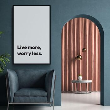 Walljar - Worry Less - Affiche / 60 x 90 cm 2