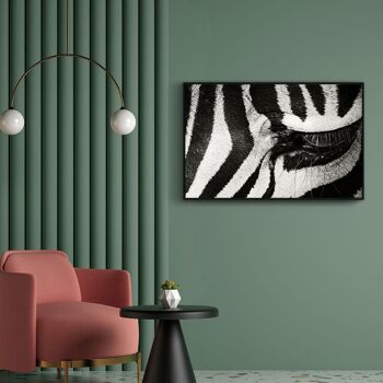 Walljar - Zebra Up Close - Plexiglas / 150 x 225 cm 3