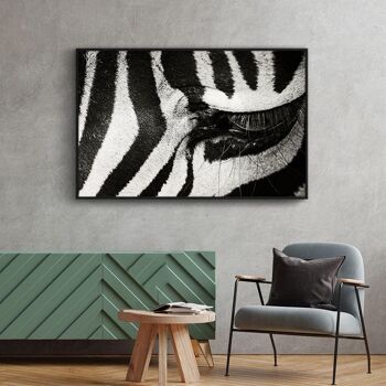 Walljar - Zebra Up Close - Plexiglas / 150 x 225 cm 4