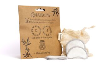 Bambooya Tampons démaquillants réutilisables en bambou (16 pièces) + sac à linge 7