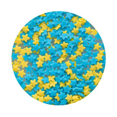 Sprinkles Estrellas Azules Y Amarillas 500 G