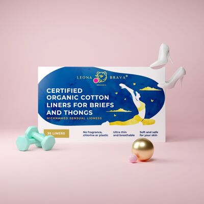 Organic Cotton Pantyliner for briefs and thongs