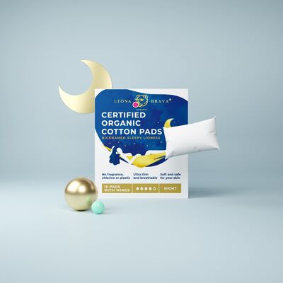 Organic Cotton Night pads with wings