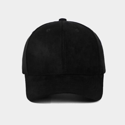 Premium suede cap. - black