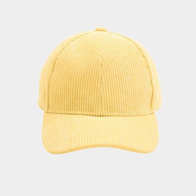Corduroy cap. - yellow