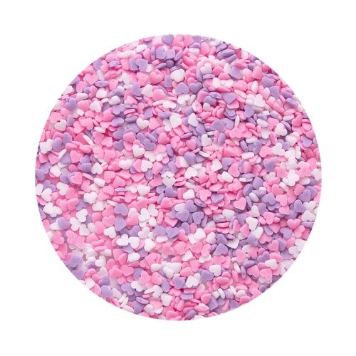 Sprinkles Corazón lila, rosa y blanco 500 g