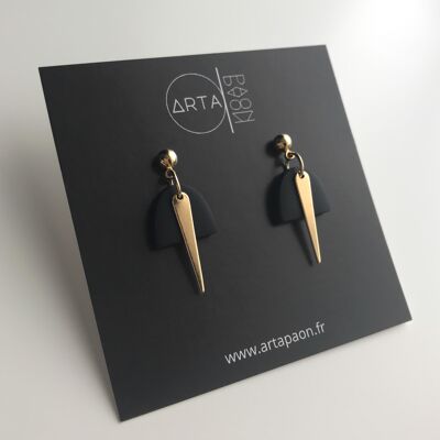 Boucles d’oreilles Kali - Noir