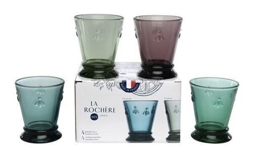 Abeille gobelet set of 4 colors H10.3 26cl