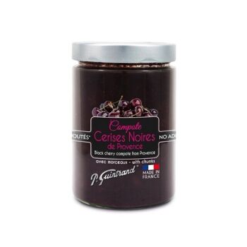 Compote de cerise noire PG 580 ml - sans sucres ajoutés 1