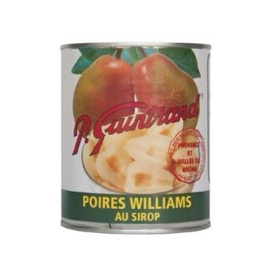 Half Williams pears in syrup box 4/4