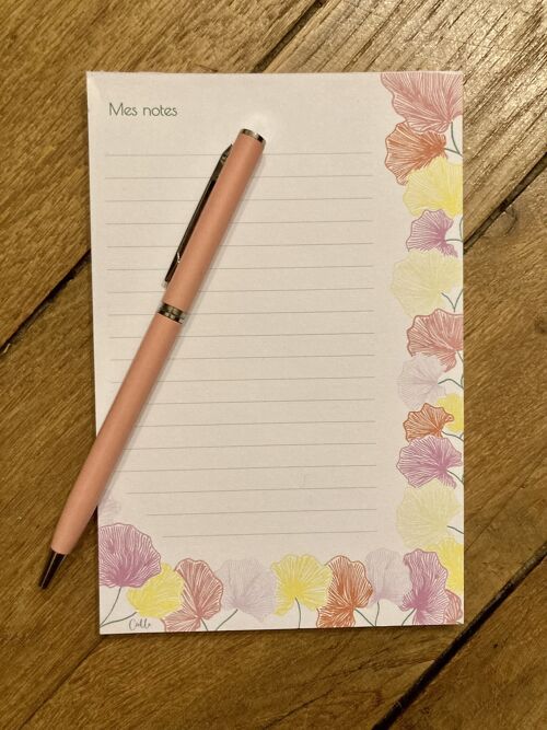 Floral notepad "My notes"