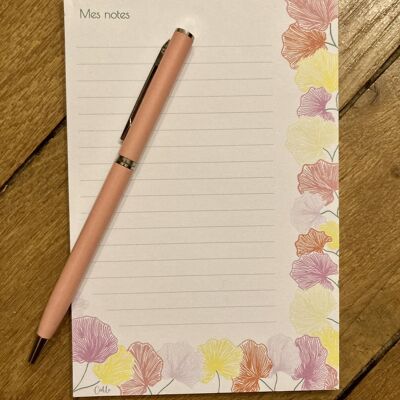 Floral notepad "My notes"
