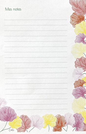 Floral notepad "My notes" 2